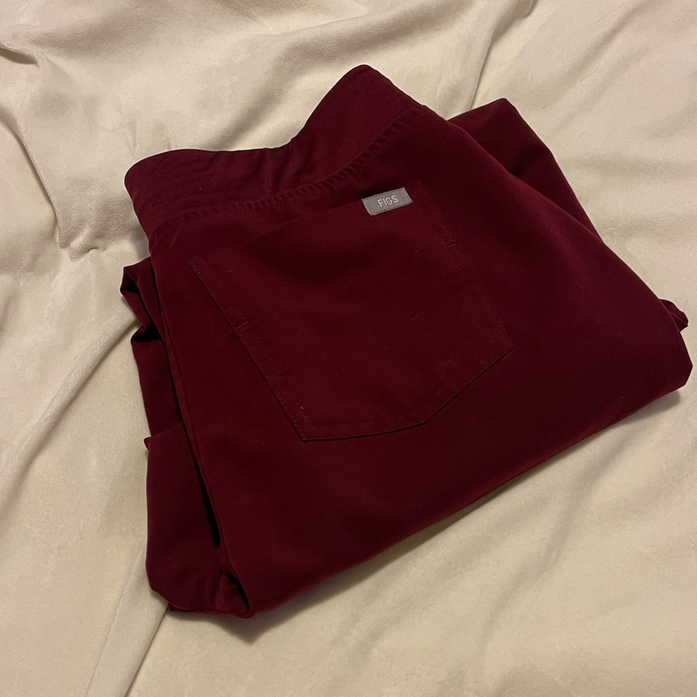 Burgundy/Maroon Figs Pants